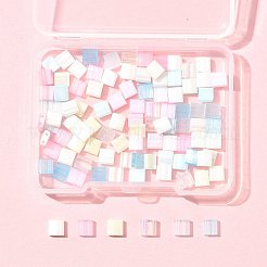 100шт 10 стиля стеклянные бусины с 2 отверстиями SEED-FS0001-45