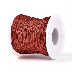 100 м сегментные окрашенные круглые полиэстеровые металлизированные плетеные шнуры&nbsp;OCOR-N009-03B-03