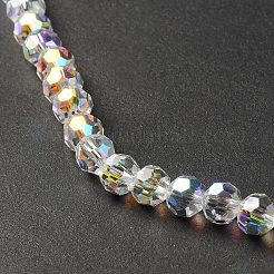 Прозрачные стеклянные бусины гальваническим пряди&nbsp;EGLA-I015-05