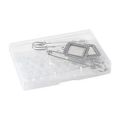 Наборы для изготовления памятных фотоподвесок из квадратного сплава своими руками DIY-FS0009-22