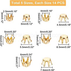70 pièce 5 styles de griffes en acier inoxydable 304 avec strass&nbsp;STAS-UN0026-74
