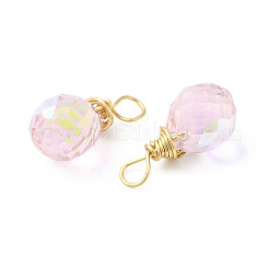 Стеллаж из латуни со стеклянным кулоном&nbsp;KK-C023-02