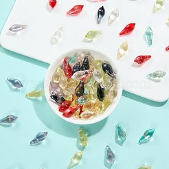 140шт 7 цвета ручной работы золотой песок бусины лэмпворк LAMP-SZ0001-56