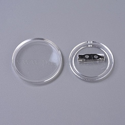 アクリルブローチカボションベゼルセッティング  フラットラウンド  透明  トレイ：59mm  59x7.5mm&nbsp;JEWB-WH0009-11C