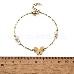 Браслеты-бабочки из нержавеющей стали 304 BJEW-C098-01B-G