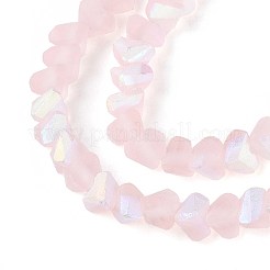 Матовые прозрачные стеклянные бусины&nbsp;GLAA-N054-4mm-02