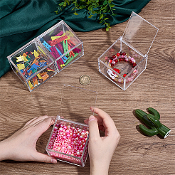 Прозрачные акриловые упаковочные коробки с откидной крышкой CON-WH0110-36B