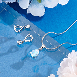 3 шт. подвеска из стерлингового серебра с кабошоном&nbsp;STER-PH0004-25