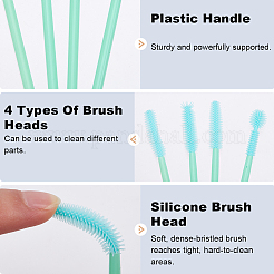 32 шт. 4 стиля синтетических резиновых косметических кисточек для ресниц&nbsp;FIND-GF0007-23