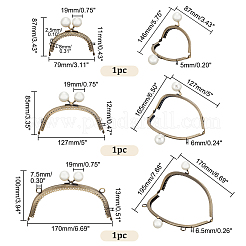 3 шт. 3 стильных железных ручки-рамки для кошелька с замком-поцелуем FIND-PH0008-02