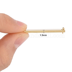 304ステンレスペンダントイオンプレーティング(IP)  丸カン付き  鏡面研磨仕上げ  空白タグのスタンプ  長方形  18KGP本金メッキ  32x3x1.5mm  穴：3mm&nbsp;A-STAS-S105-T605D-2