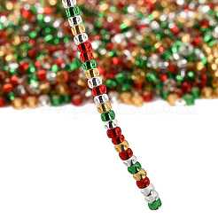 4 цвет 11/0 рождественских круглых бисерных бусин Miyuki&nbsp;SEED-X0058-17