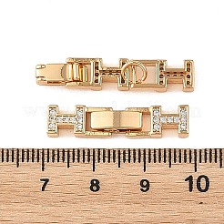 Chiusure pieghevoli in ottone Shegrace con micro pavé di zirconi cubici trasparenti&nbsp;XGRQ5K256-843G