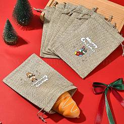 12 шт. 12 стиля рождественских принтованных мешков для упаковки мешков с завязками ABAG-FS0001-03B
