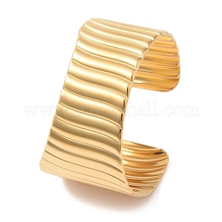 Браслеты-манжеты из нержавеющей стали 304 для женщин&nbsp;BJEW-Z086-02G