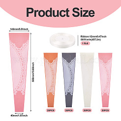 Пластиковые подарочные пакеты с кружевным узором&nbsp;DIY-TA0010-89