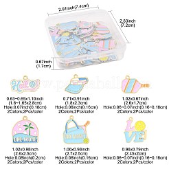 24шт 12 стиля подвески из сплава с эмалью&nbsp;ENAM-FS0003-68