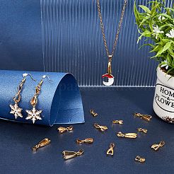 120スタイルの真鍮製アイスピックピンチベイル3個。  ゴールドカラー  9~20x6~9x3~9mm  穴：3.5~4x4~6mm  40個/スタイル&nbsp;KK-SC0002-60