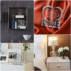 Сердце со словом k9 стеклянные фигурки DJEW-WH0026-002