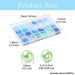 Наборы для изготовления браслетов из круглых акриловых бусин своими руками&nbsp;DIY-YW0009-31