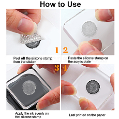 Прозрачные штампы из ПВХ с лунной тематикой DIY-WH0618-0281