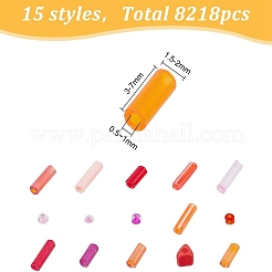 15 стиль стеклянные круглые бусины SEED-HY0001-09