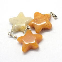 Звезды нефрита подвески природных Топаз&nbsp;G-Q367-26