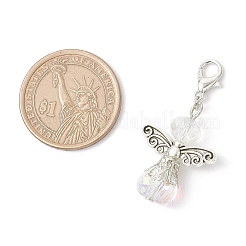 Стеклянные подвески в форме сердца ангела&nbsp;HJEW-JM03592