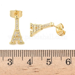 Серьги-гвоздики из циркония EJEW-Z144-27G