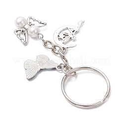 5шт. брелки из ракушки из железного сплава с жемчугом&nbsp;KEYC-JKC01228
