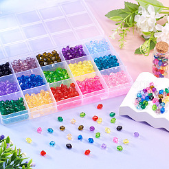 900pcs 15 Farben transparente Acrylperlen&nbsp;TACR-TA0001-46