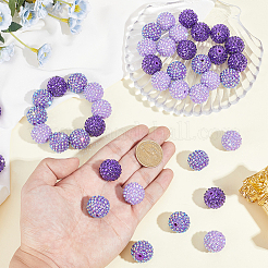 45 Stück 3 Farben Harz Strass Bubblegum Ball Perlen&nbsp;RESI-ME0001-38