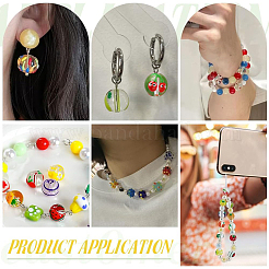 12шт 12 цвета прозрачные стеклянные бусины&nbsp;GGLA-PH0001-60