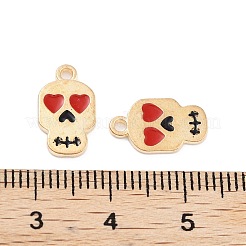 Подвески из светлого позолоченного сплава с эмалью на тему Хэллоуина&nbsp;ENAM-M219-14KCG-04