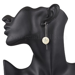 3 пара натуральных ниток для ушей из пресноводных ракушек EJEW-JE06501