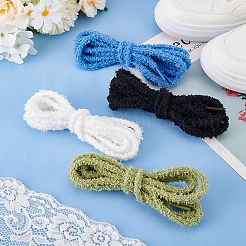 4 пара двухцветных плюшевых полиэстеровых шнурков&nbsp;FIND-GO0002-83