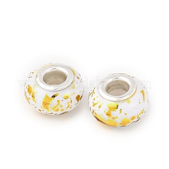 Европейские бусины-рондель из непрозрачной смолы&nbsp;RESI-Z046-01A