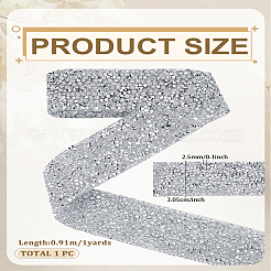 1 ярд блестящих смоляных стразов горячей фиксации (клей-расплав на обратной стороне)&nbsp;DIY-LP0002-37B