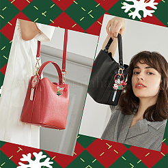 4 шт. 4 стильных рождественских брелока из акрила и сплава&nbsp;HJEW-SC0002-77