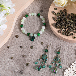 240 шт. 8 стиля тибетских сплавных бусин в форме цветка&nbsp;FIND-SP0001-65