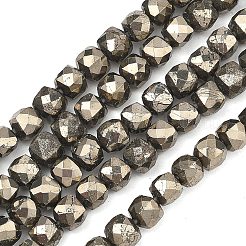 Stränge aus natürlichen Goldpyritperlen&nbsp;G-G458-G01-5x5mm