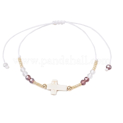 Браслеты из бисера в форме цилиндра из стеклянного бисера BJEW-MA00171