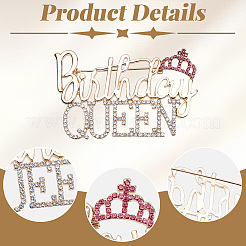 2 spilla con strass a forma di regina del compleanno&nbsp;JEWB-SP0001-11G