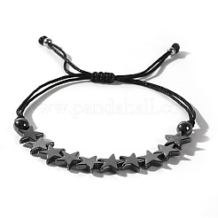 Плетеные браслеты из натуральных черных каменных бусин XX5471