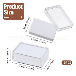 Scatole trasparenti in acrilico per conservare diamanti sciolti&nbsp;CON-WH0123-17A