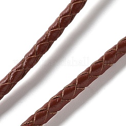編み込みレザーコード  サドルブラウン  3mm  50ヤード/バンドル&nbsp;VL3mm-29