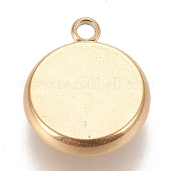 Placcatura ionica (ip) 304 impostazioni cabochon pendente in acciaio inossidabile&nbsp;STAS-K202-03D-G