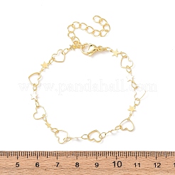 Браслеты из латунной цепочки для женщин&nbsp;BJEW-C140-11G