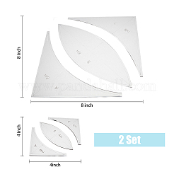 4/8-дюймовые прозрачные акриловые шаблоны для квилтинга DIY-WH0381-002