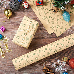 花のギフト包装紙  クリスマスラッピング包装材料  淡い茶色  680x480x0.1mm  20個/セット&nbsp;DIY-TAC0020-52A
